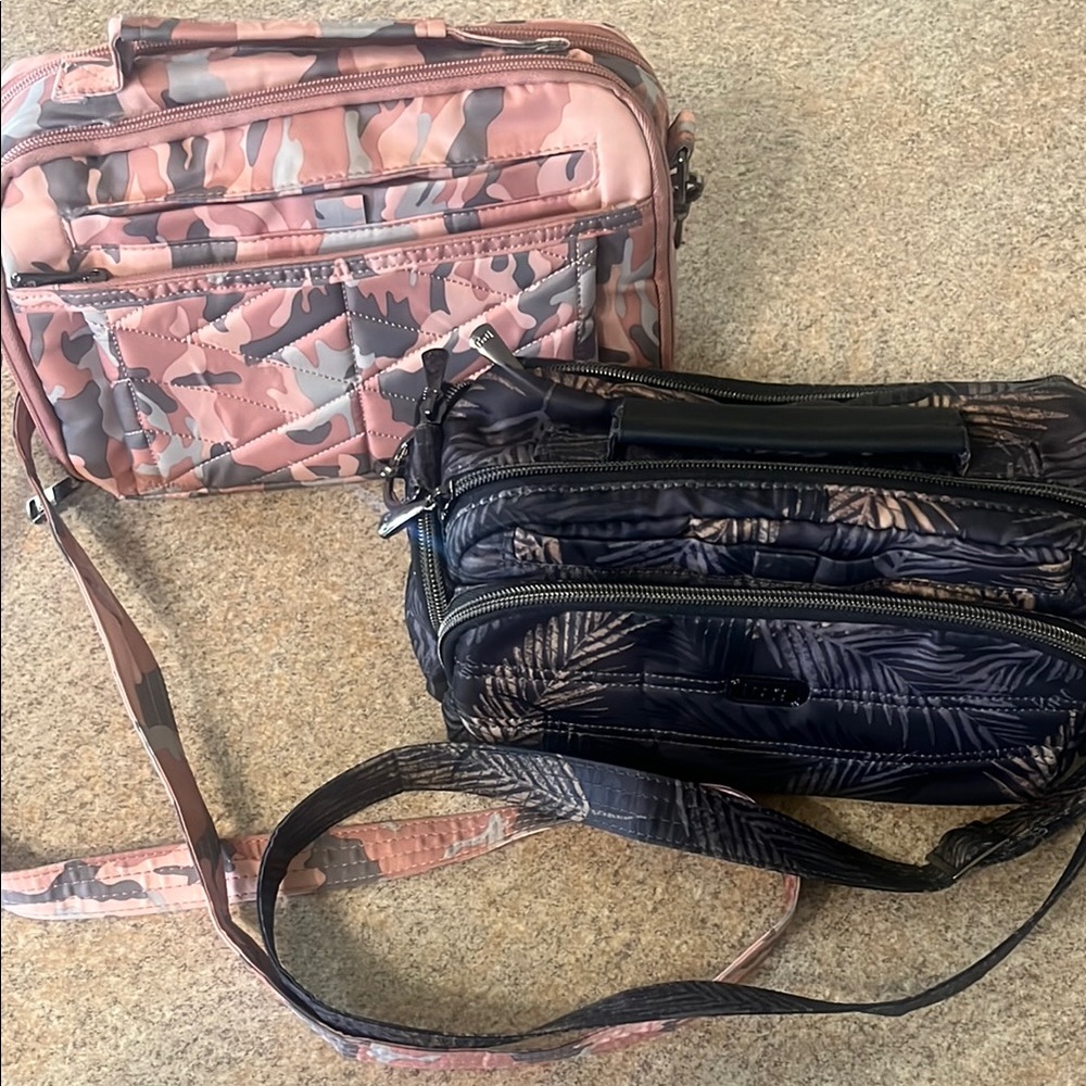 Lug Pink and Black Camouflage Bags